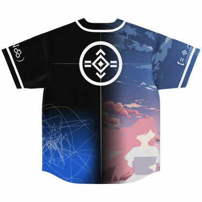 Porter Robinson Sky Blue Split Panel Rave Baseball Jersey