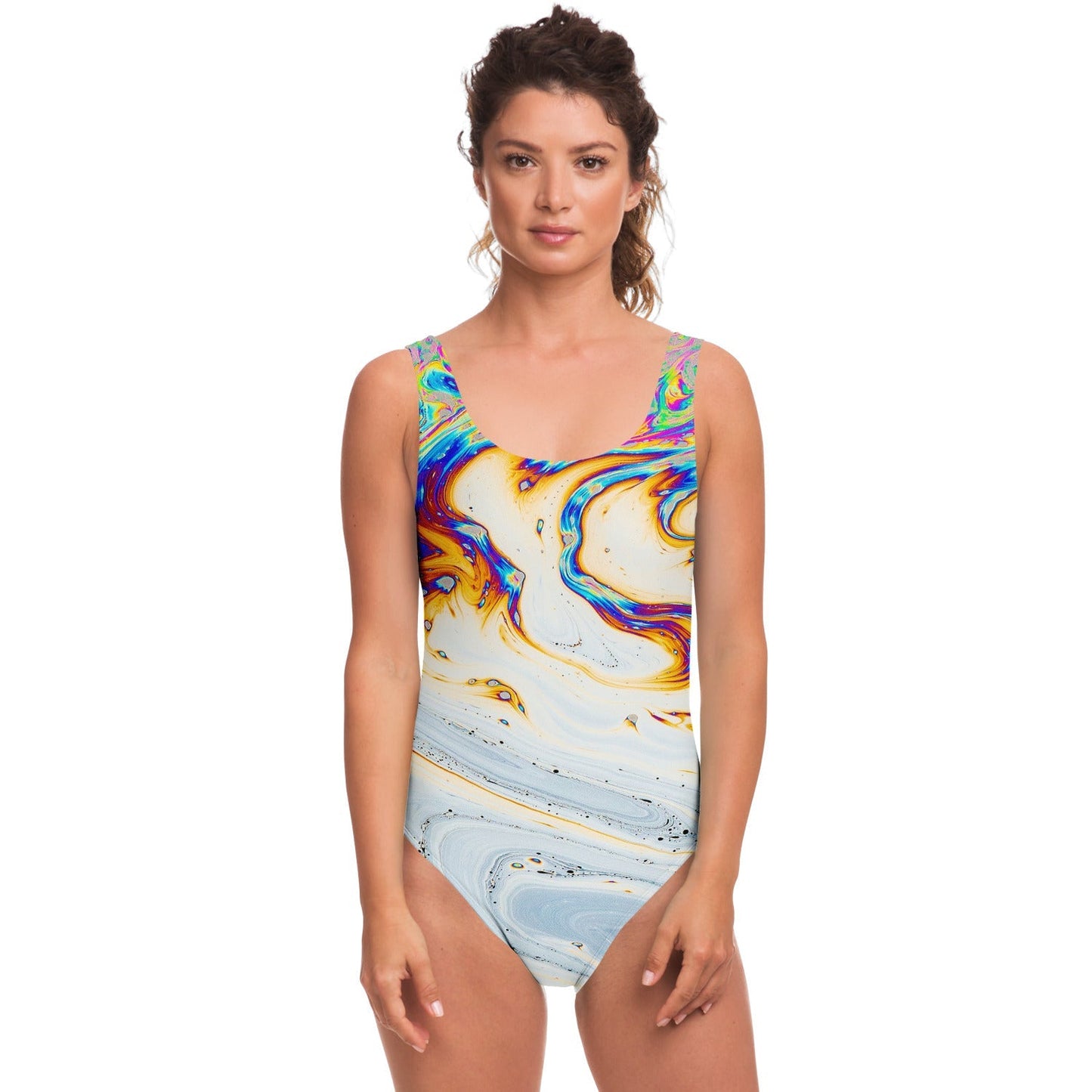 White Soap Bubble Rave Swimsuit
