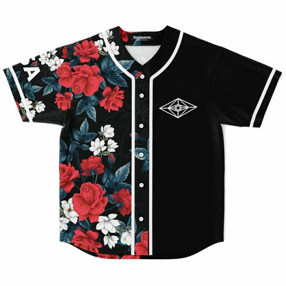 Slander Black Split Rave Baseball Jersey