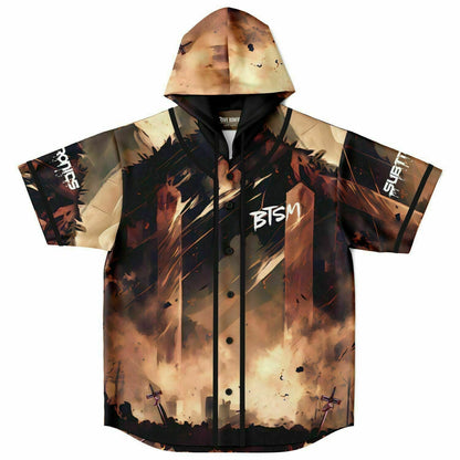 Black Tiger Sex Machine Brown Rave Hooded Baseball Jersey