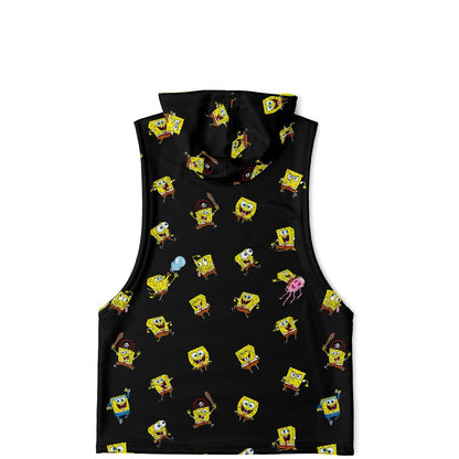 SpongeBob mood Fashion Drop Armhole Hoodie