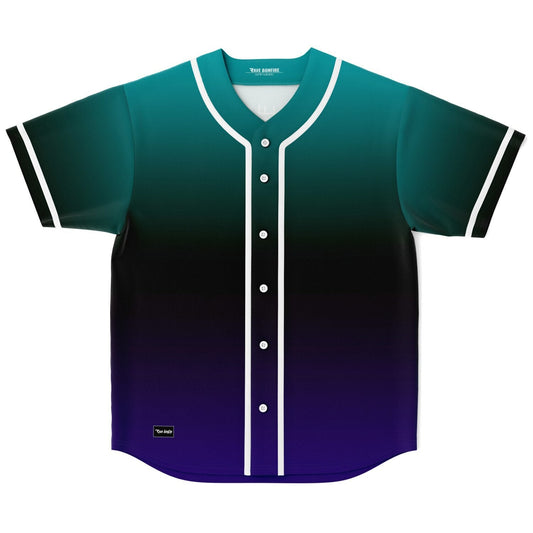 Dab The Sky Teal Black Symmetrical Winged Rave Baseball Jersey