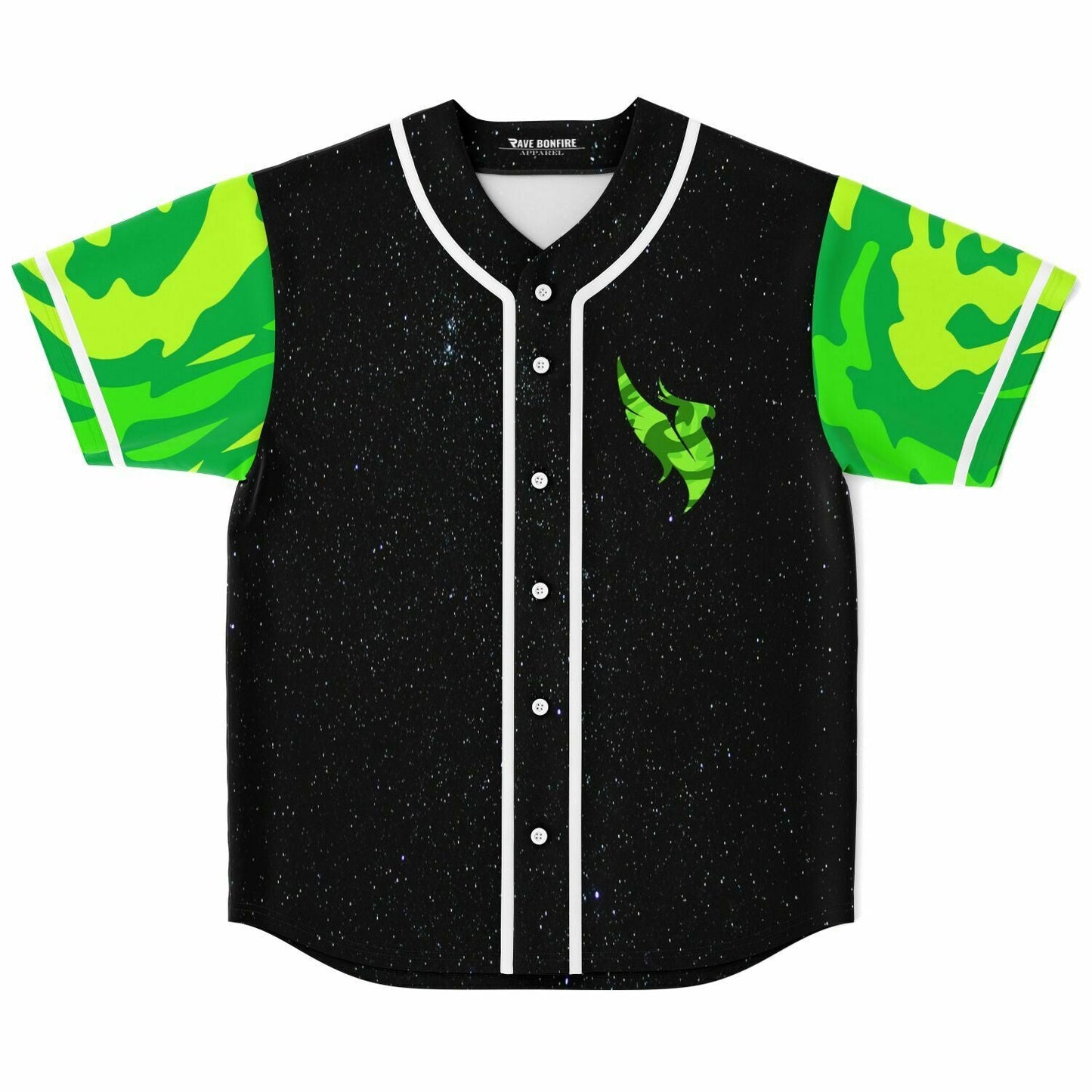 Black Galaxy Starry Space Rave Baseball Jersey