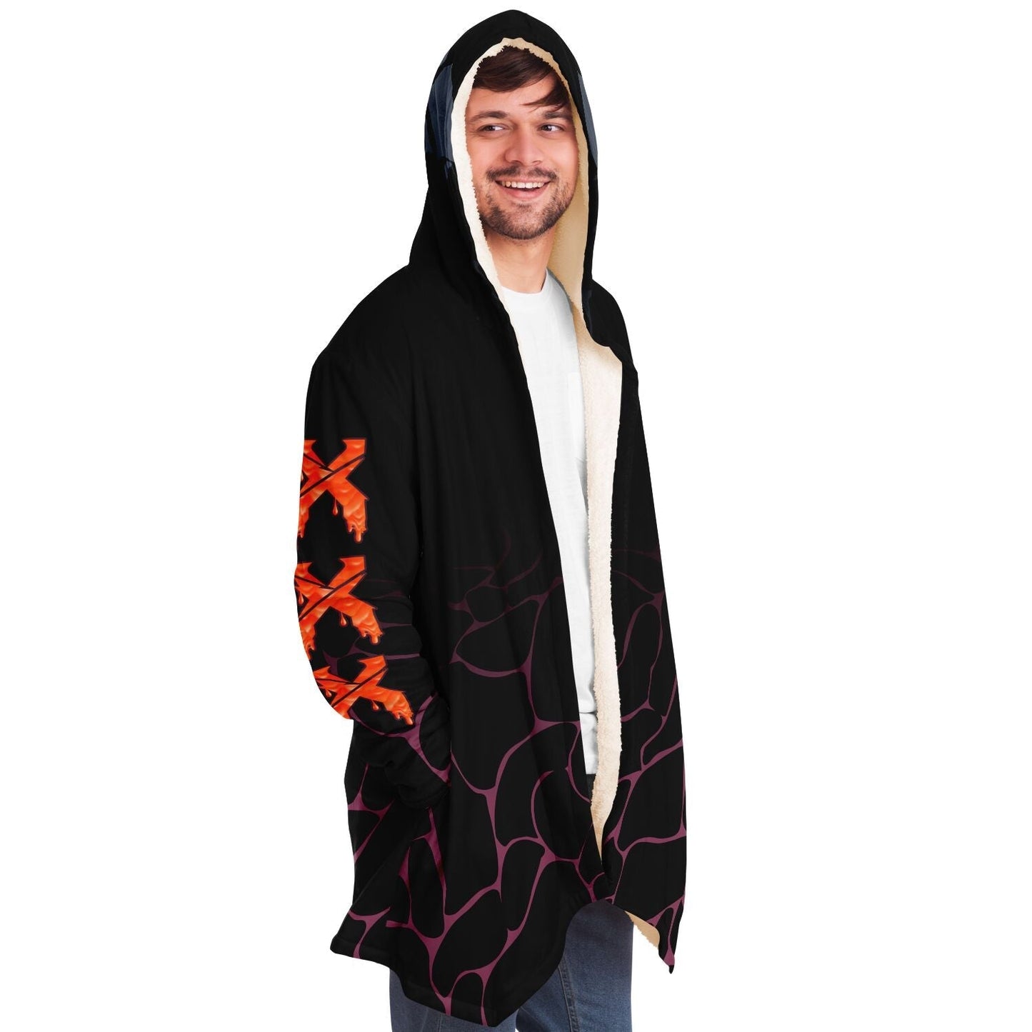 Excision Black Dripping Orange Rave Cloak