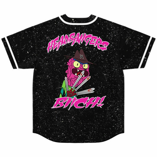 Black Cartoon Monster Rave Baseball Jersey