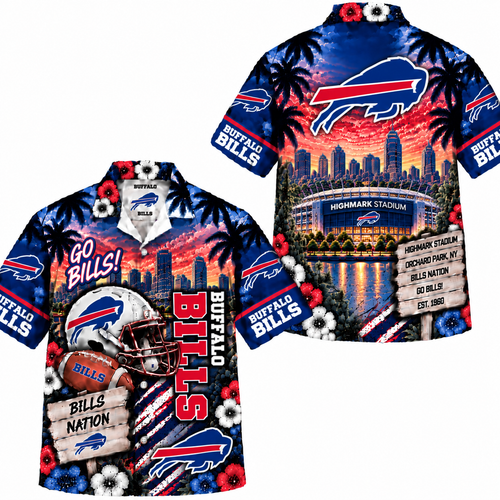 Buffalo Bills Go Bills Hawaiian Shirt