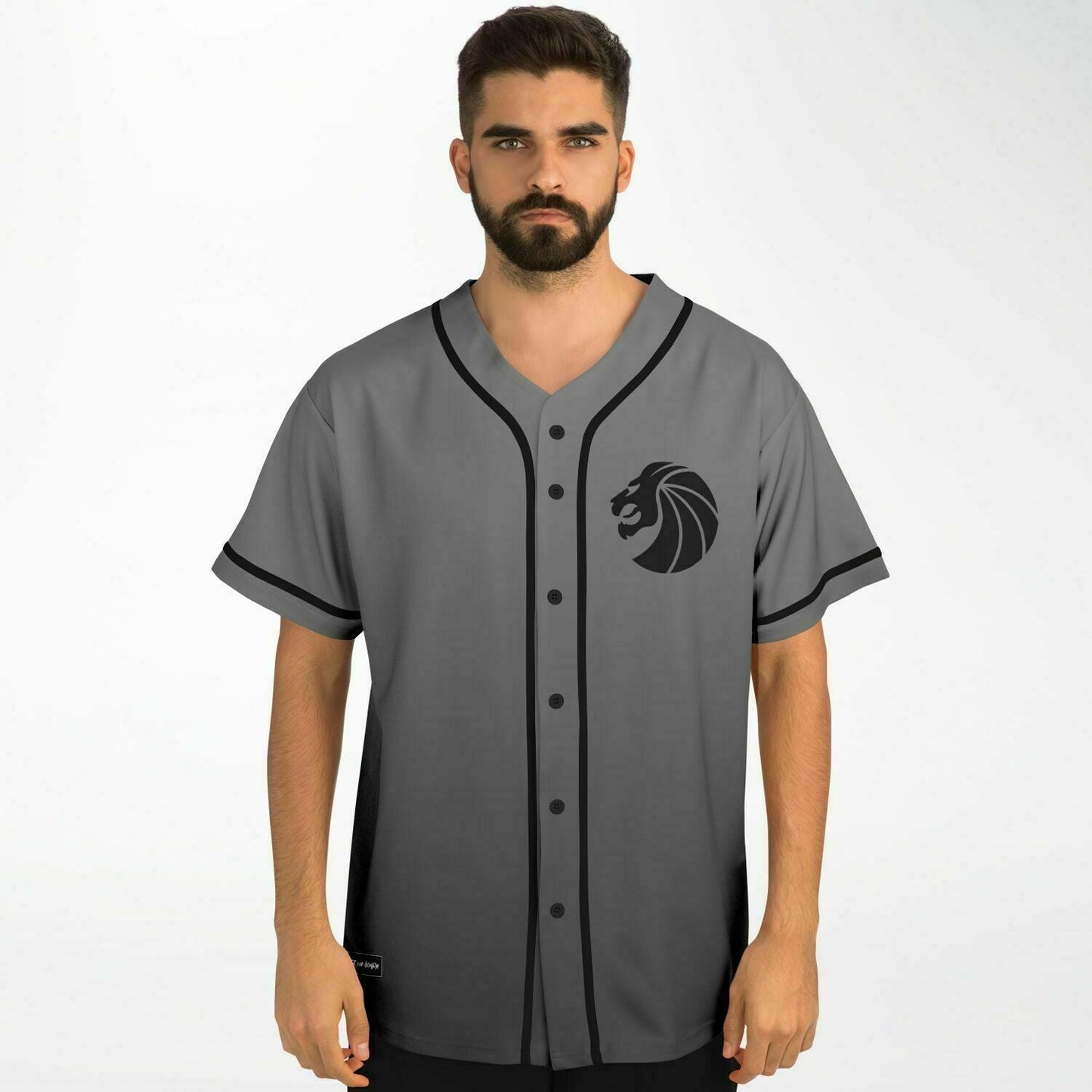 Seven Lions Grey Lion Head Rave Baseball Jersey