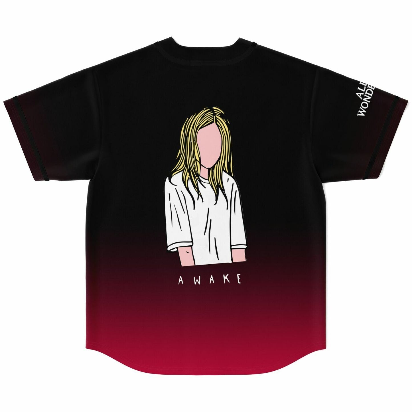 Alison Wonderland Black Crimson White Circle Rave Baseball Jersey