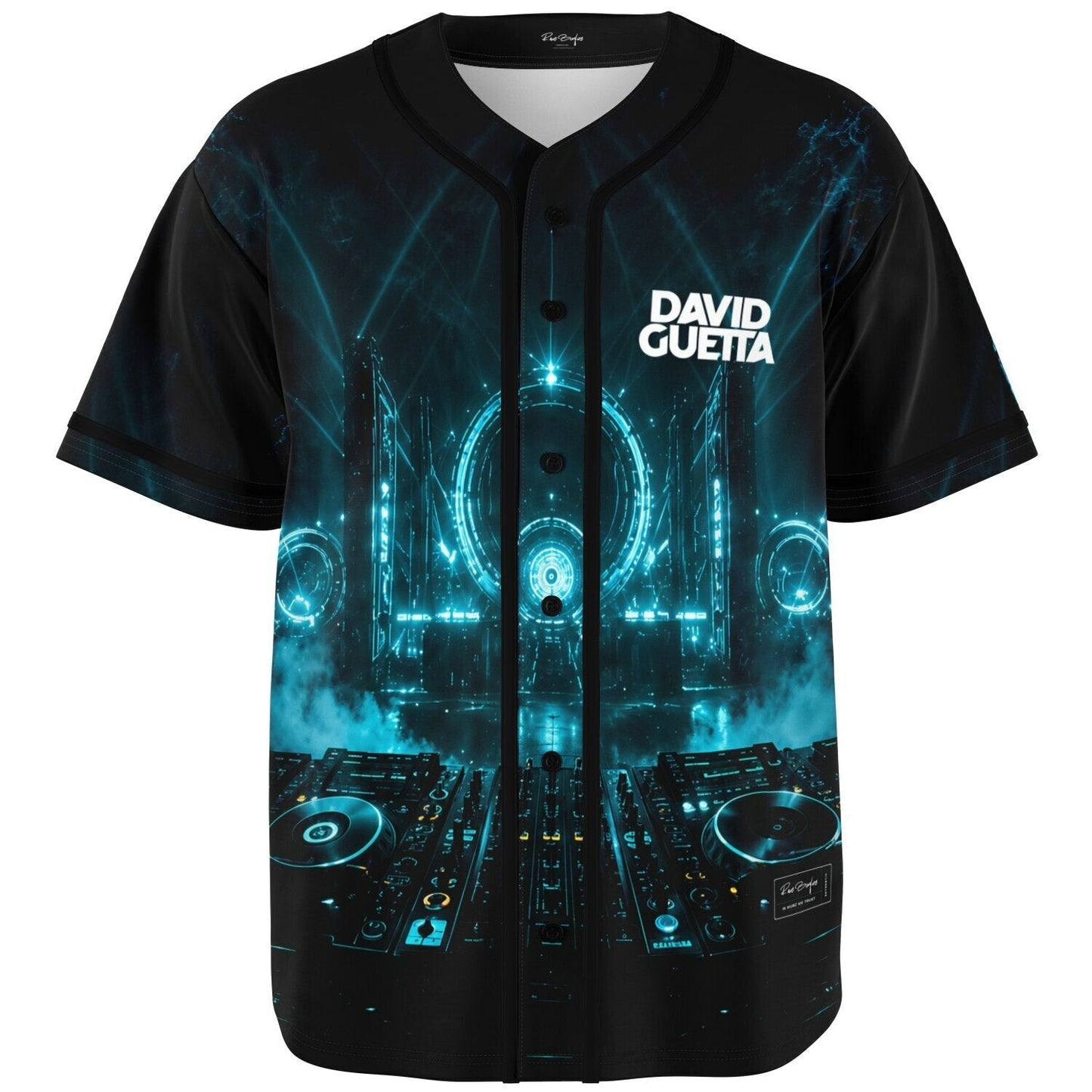 David Guetta Black Portrait Photo Rave Baseball Jersey