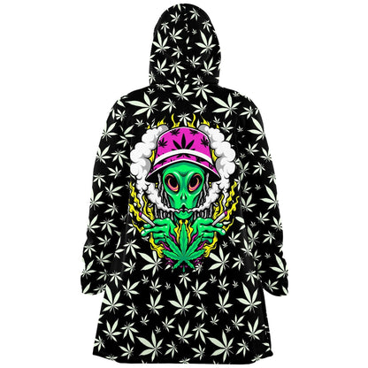 Black Cartoon Alien Rave Cloak