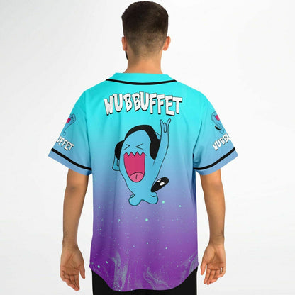 Teal Cartoon Blue Rave Baseball Jersey