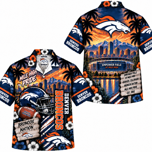 Denver Broncos Mile High Pride Hawaiian Shirt