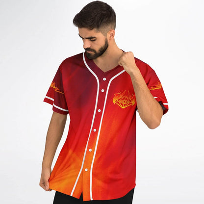 Deep Red Rave Baseball Jersey