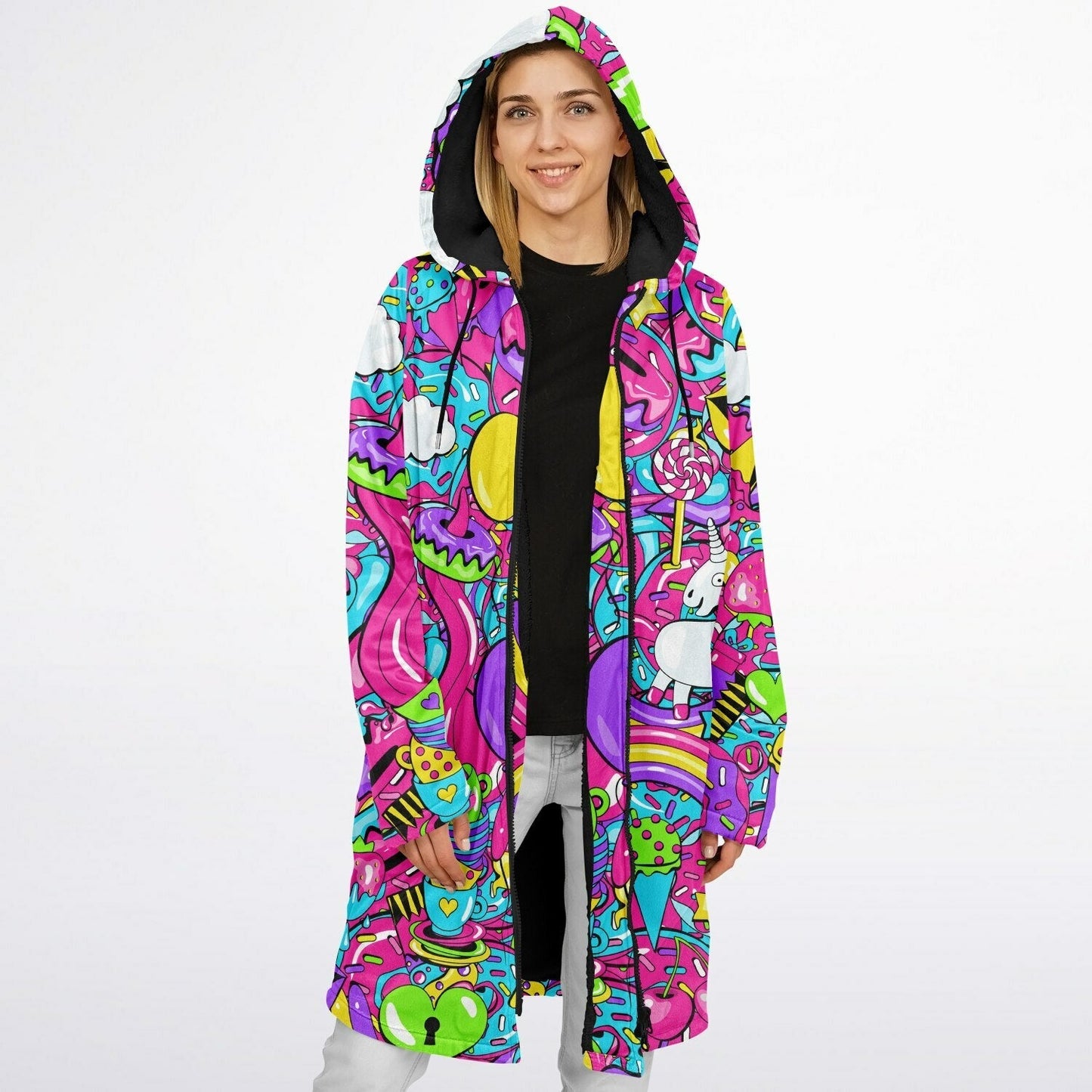 Bright Kawaii Candy Rave Cloak
