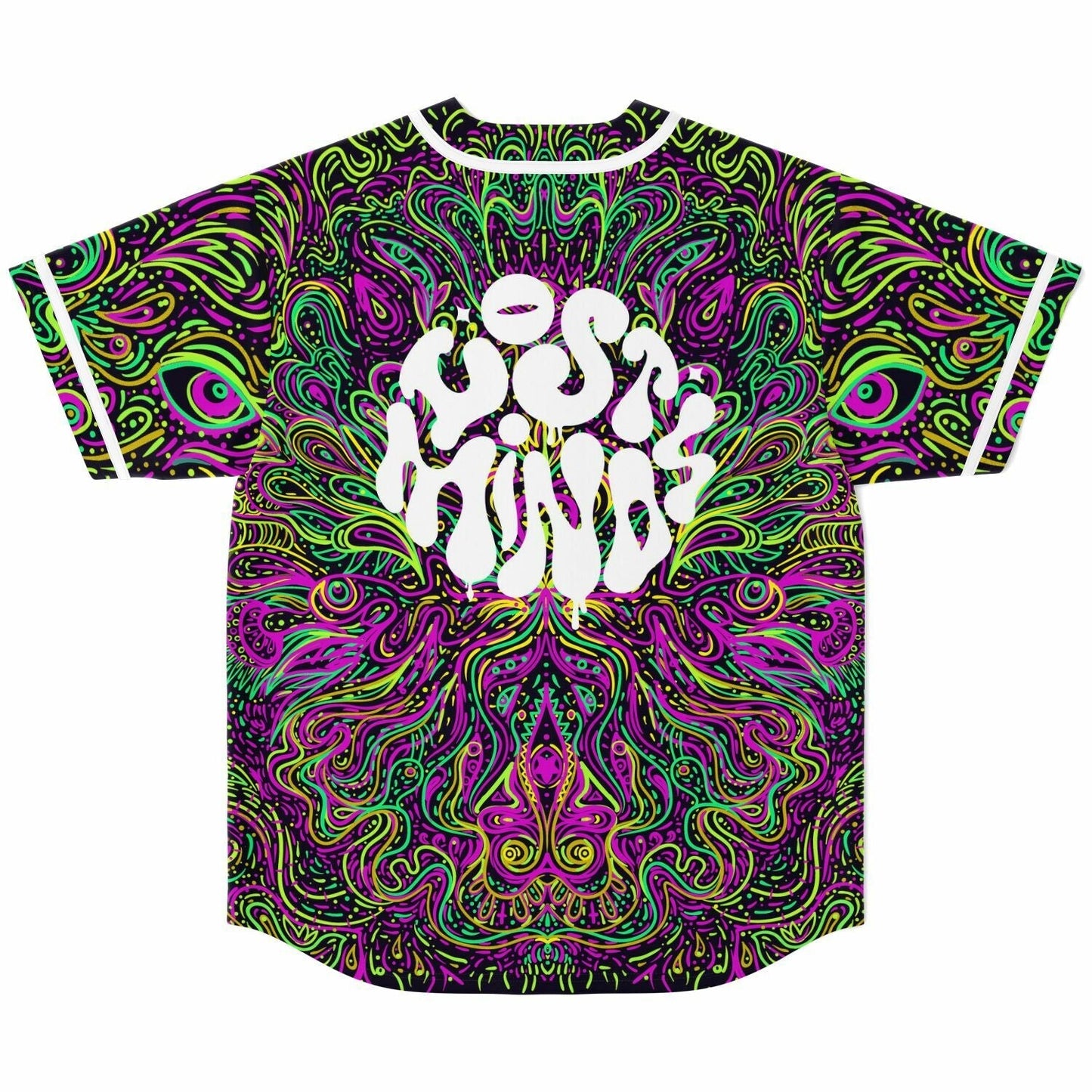 Black Dense Symmetrical Rave Baseball Jersey