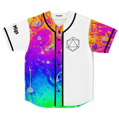 ODESZA White Panels Psychedelic Liquid Rave Baseball Jersey