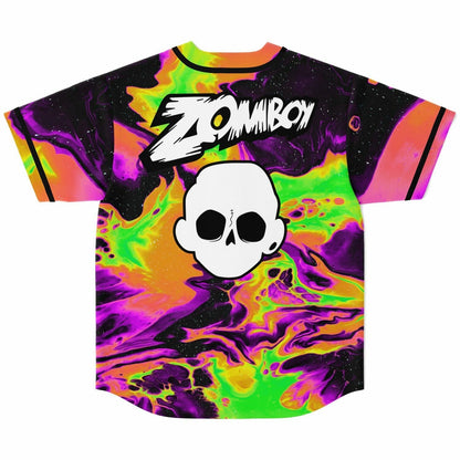 Zomboy Neon Acid Psychedelic Marble Rave Baseball Jersey