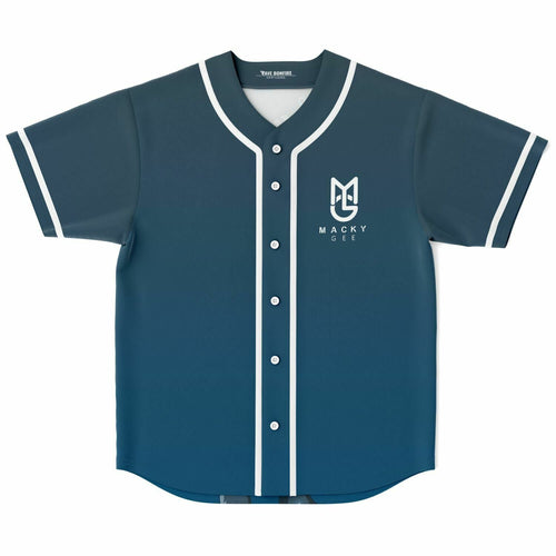 Macky Gee Teal Navy Rave Baseball Jersey