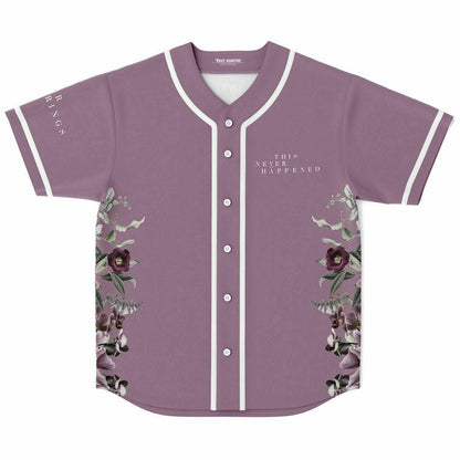 This Never Happened Dusty Mauve Moody Botanical Rave Baseball Jersey