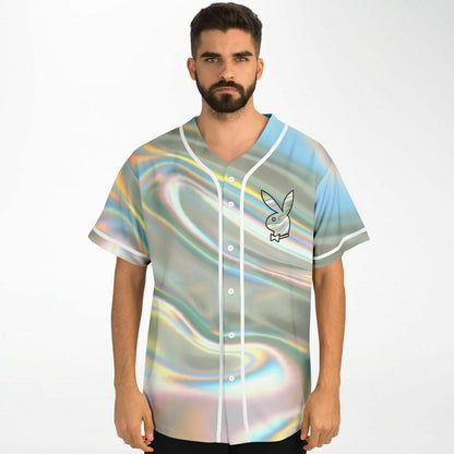 Iridescent Holographic Rave Baseball Jersey