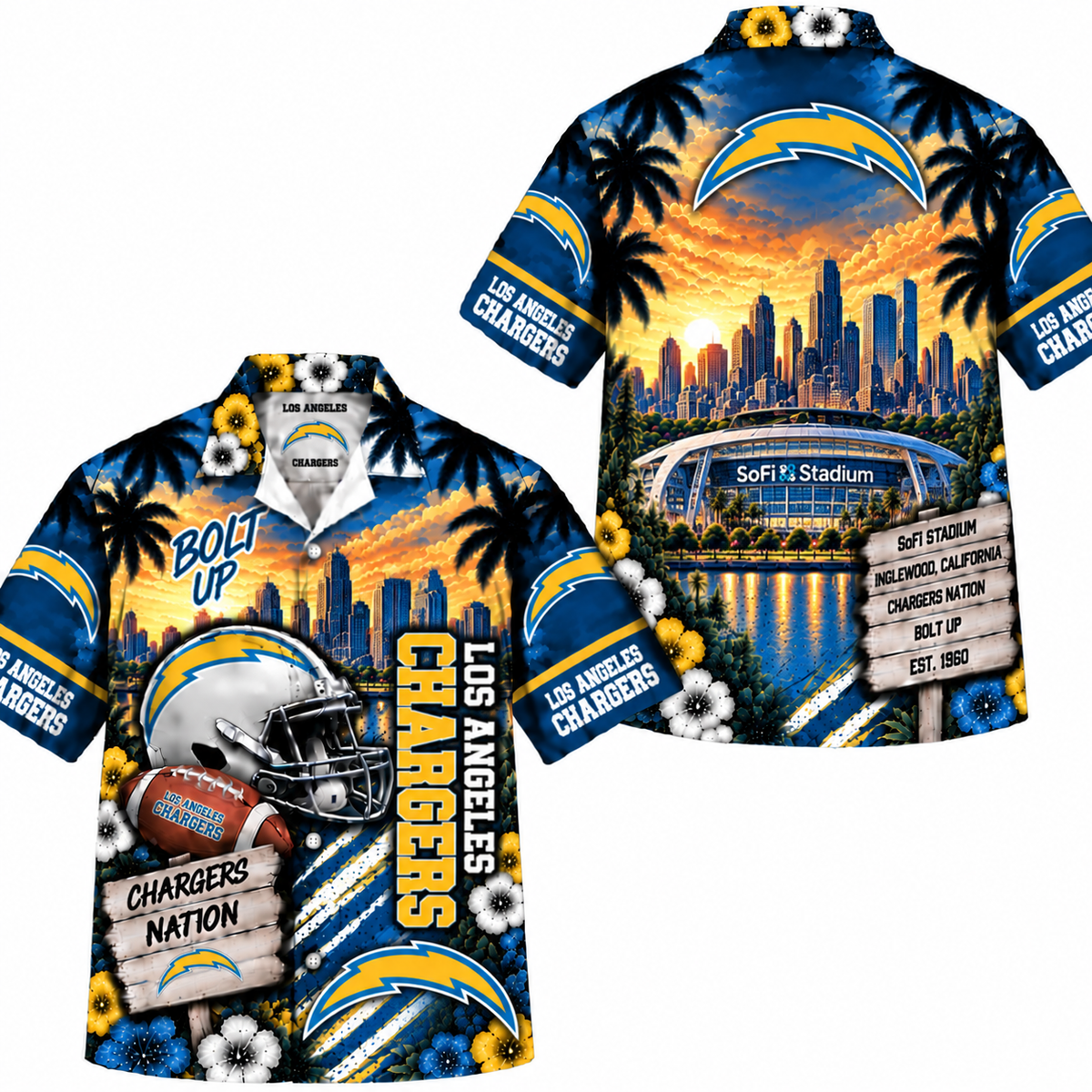 Los Angeles Chargers Hawaiian Shirt