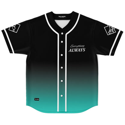Dom Dolla Black Teal Text Based Rave Baseball Jersey