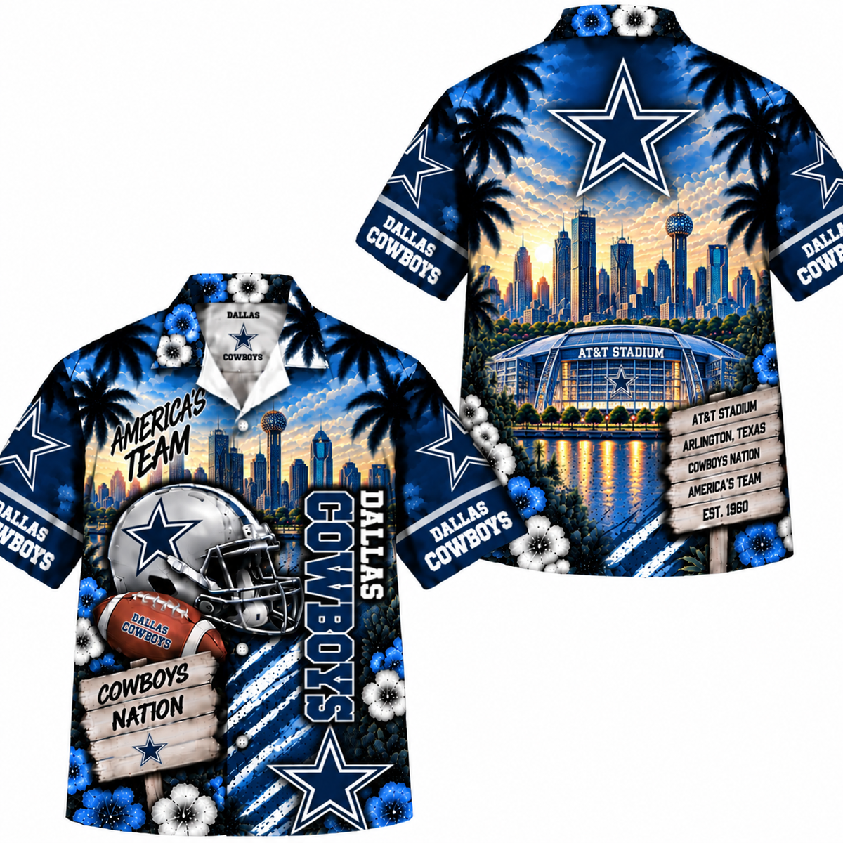 Dallas Cowboys Tropical Hawaiian Shirt
