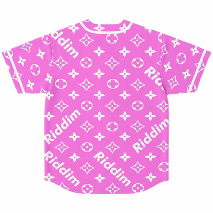 Pink Luxury Monogram Rave Baseball Jersey