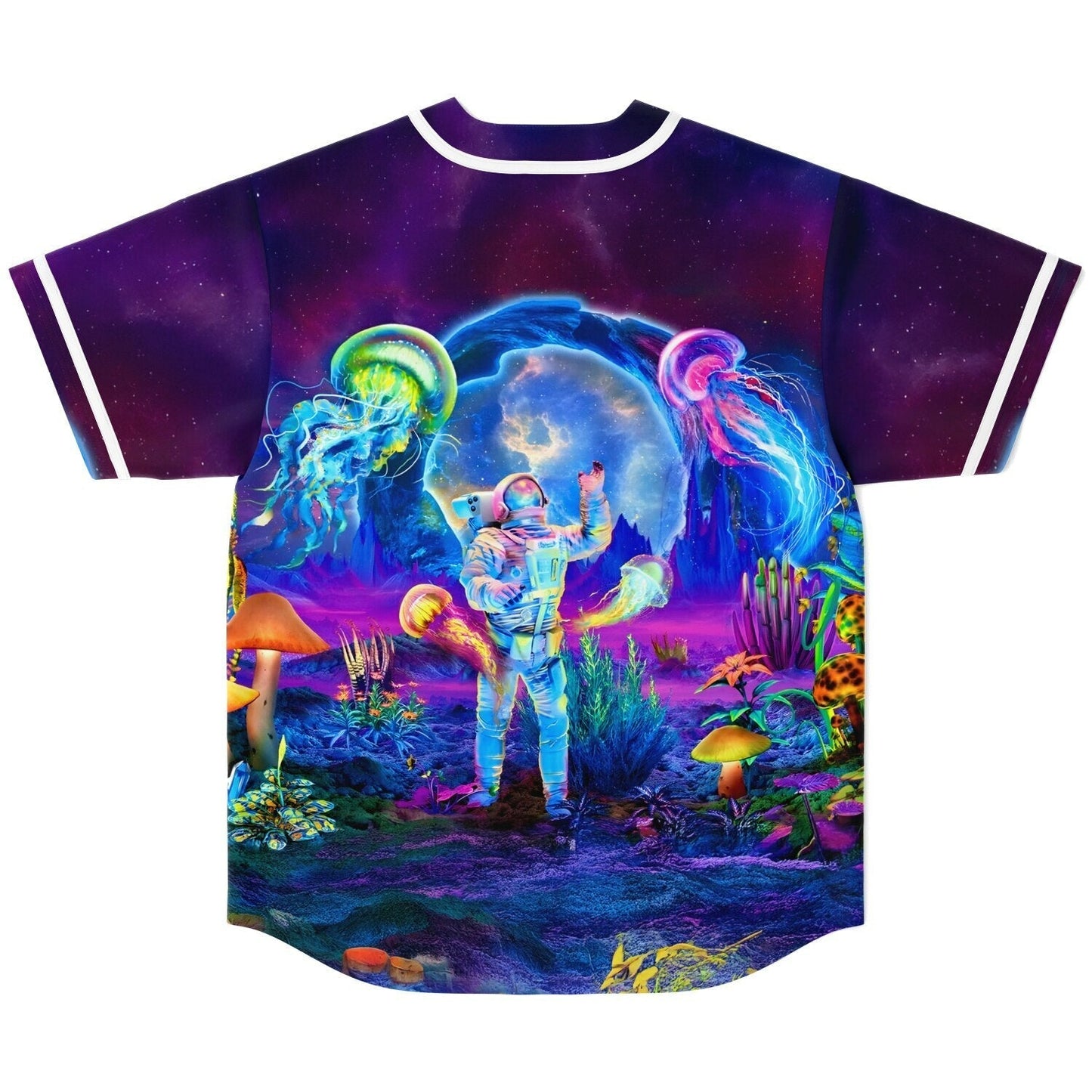 Nyte Lyte Deep Purple Cosmic Alien Rave Baseball Jersey
