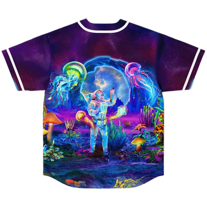 Nyte Lyte Deep Purple Cosmic Alien Rave Baseball Jersey