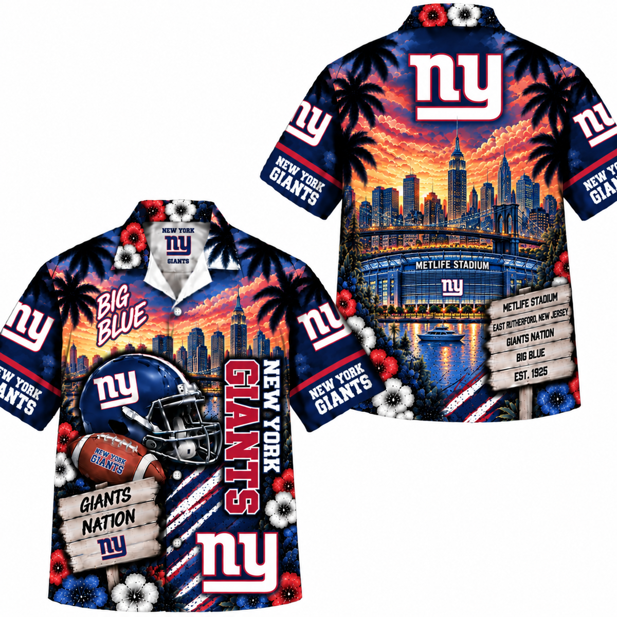 New York Giants Hawaiian Shirt