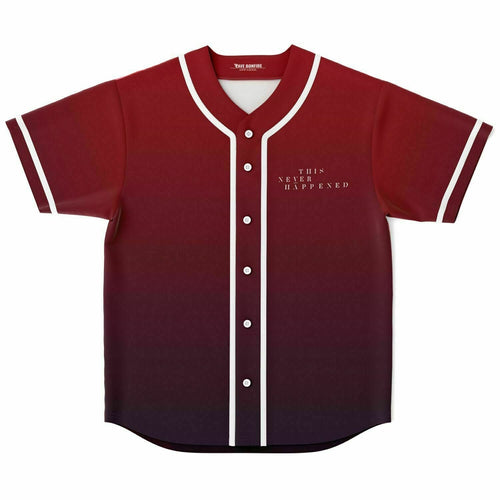 This Never Happened Deep Red Rose Rave Baseball Jersey