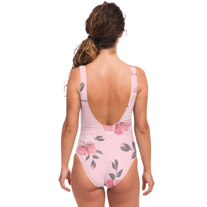 Soft Pink Hibiscus Rave Swimsuit