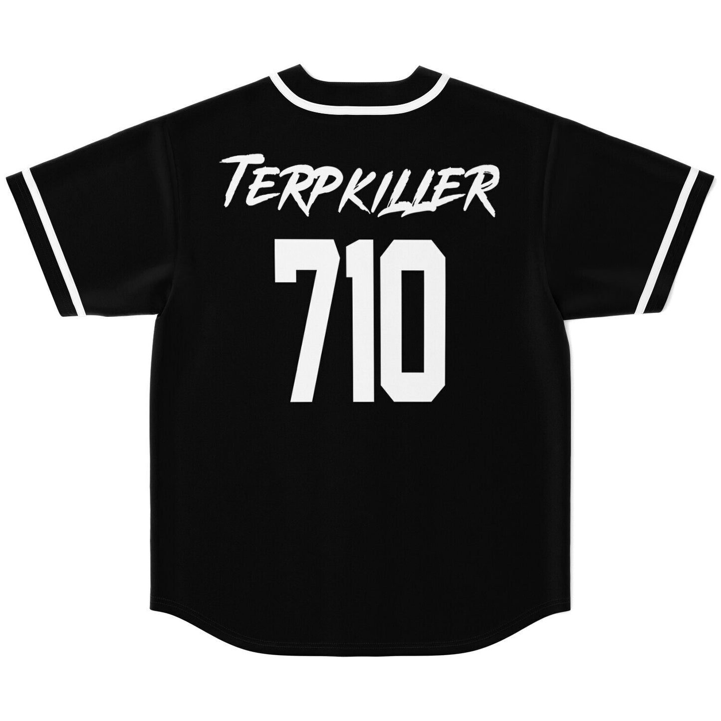 Terpkiller Black Brushstroke Wordmark Rave Baseball Jersey