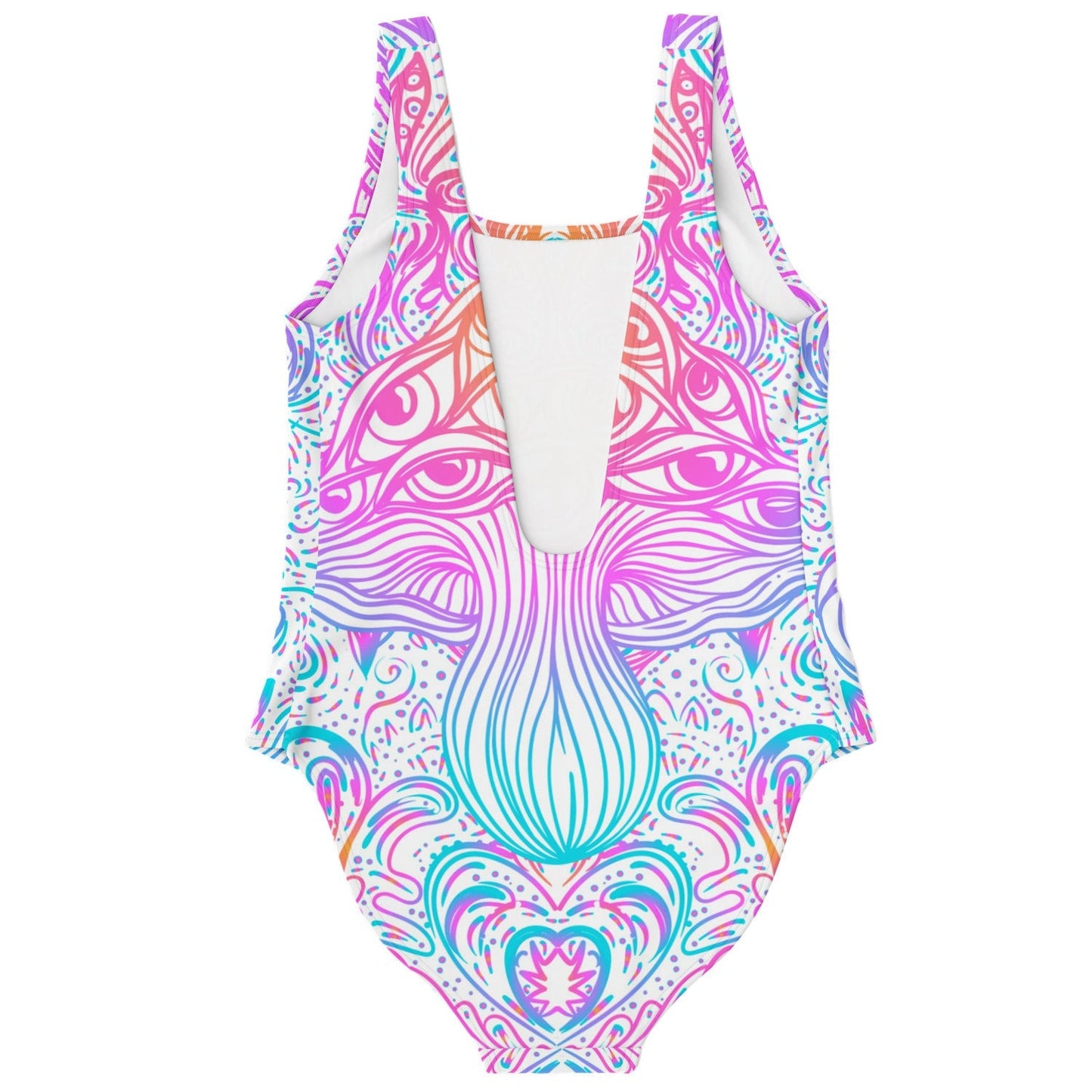 White Psychedelic Magic Rave Swimsuit