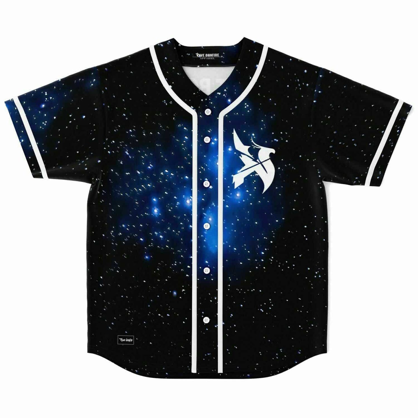 Black Cosmic Starfield Rave Baseball Jersey