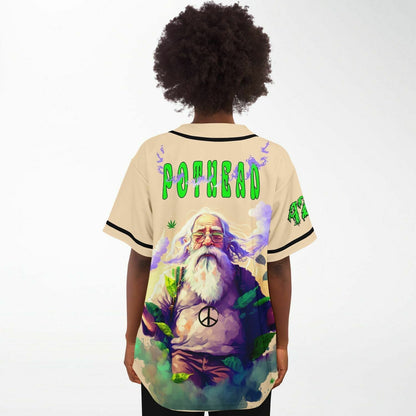 Cream Cannabis Rave Baseball Jersey