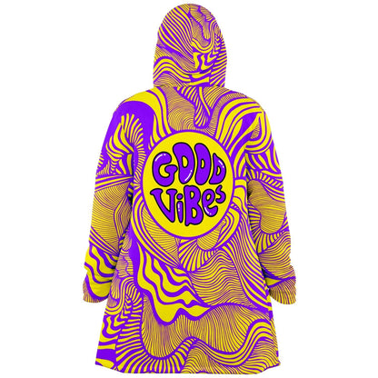 Bright Purple Swirling Contour Rave Cloak