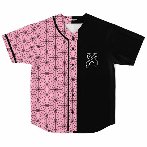 Excision Split Pink Left Half Rave Baseball Jersey