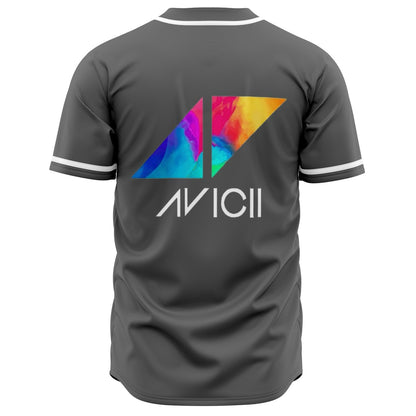 Avicii Charcoal Minimal Branded Rave Baseball Jersey
