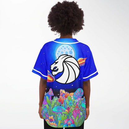 Seven Lions Royal Blue Psychedelic Glowing Rave Baseball Jersey