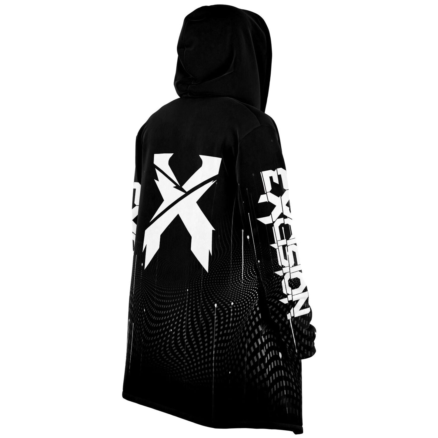 Excision Black Stylized Crossed Rave Cloak