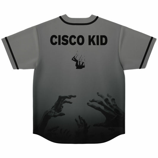 Grey Black Photographic Zombie Rave Baseball Jersey
