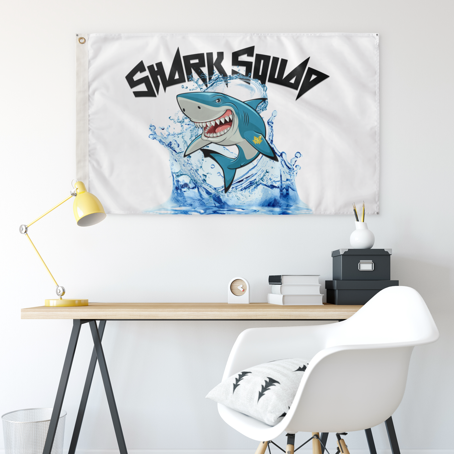 White Cartoon Great Rave Flag