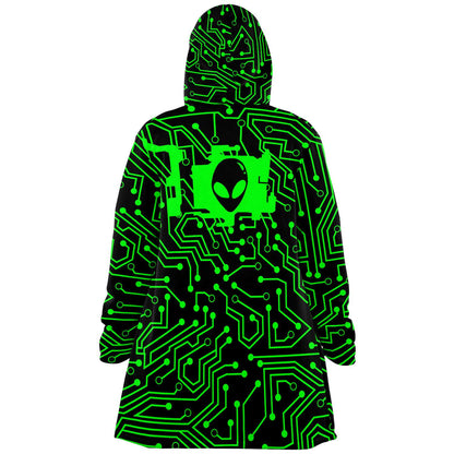 Black Circuit Board Rave Cloak