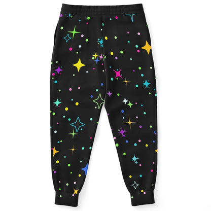 Black Scattered Sparkles Rave Joggers