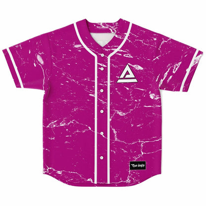 Trivecta Magenta Cracked Marble Rave Baseball Jersey