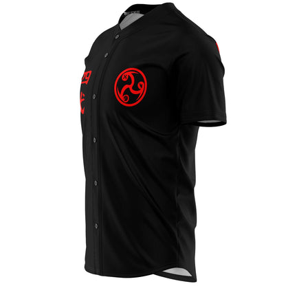 Black Silhouetted Anime Rave Baseball Jersey