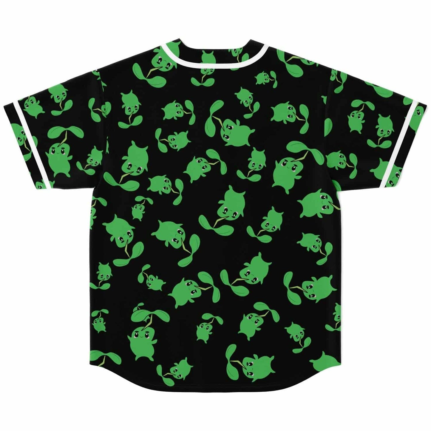 Black Repeating Cute Rave Baseball Jersey