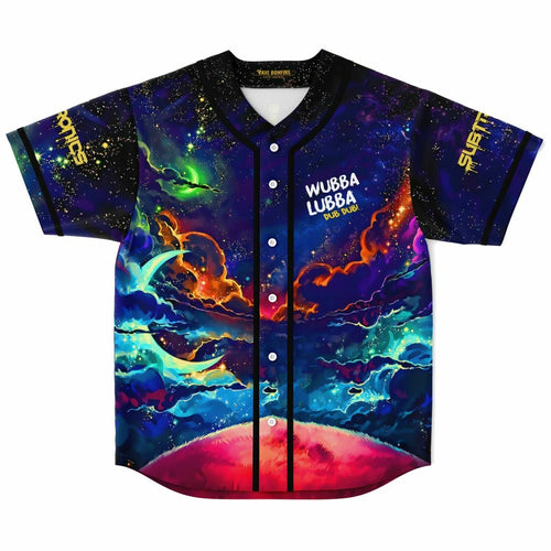 Subtronics Deep Blue Cosmic Nebula Rave Baseball Jersey